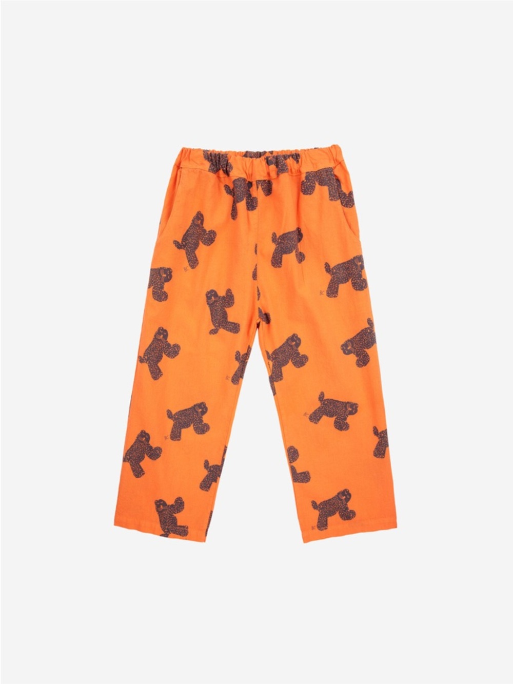 Bobo Choses Big Cat Print Pants 2-3Y 98cm Orange Mandarin BCI Cotton